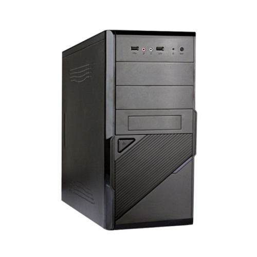 Корпус mATX Exegate BA-201 EX284022RUS черный, без БП с вент. 8см, 2*USB, аудио
