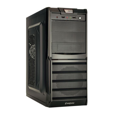 Корпус ATX Exegate XP-329S EX278399RUS miditower, XP500, 120mm, 2*USB, Audio, black