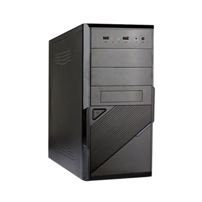 Корпус mATX Exegate BA-201 EX284021RUS черный, БП 500W с вент. 8см, 2*USB, аудио