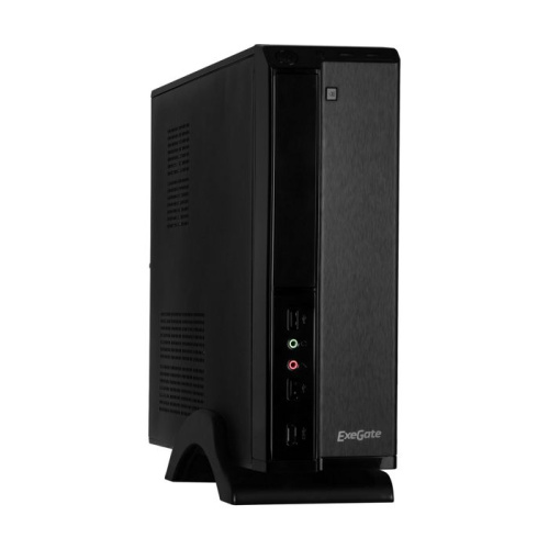 Корпус mATX Exegate MI-207 EX268690RUS черный, БП 400W с вент. 8см, 2*USB, аудио