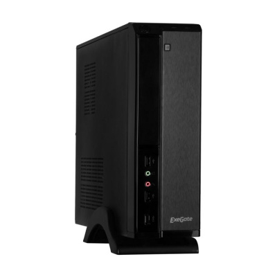 Корпус mATX Exegate MI-207 EX268690RUS черный, БП 400W с вент. 8см, 2*USB, аудио