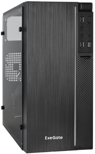 Корпус mATX Exegate mEVO-9301 EX283754RUS minitower, без БП, с окном, 2*USB+1*USB3.0, HDAudio, black-RGB light