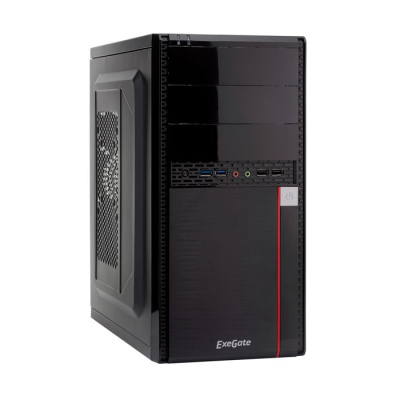 Корпус mATX Exegate MA-371X EX277437RUS minitower, UN500, 120mm 2*USB+2*USB3.0, Audio, black