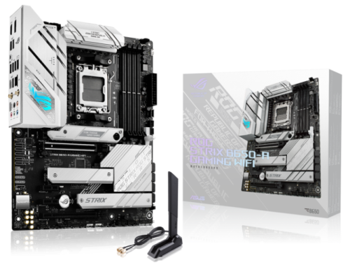 Материнская плата ATX ASUS ROG STRIX B650-A GAMING WIFI (AM5, AMD B650, 4*DDR5 (6400), 4*SATA 6G RAID, 3*M.2, 4*PCIE, 2.5Glan, WiFi, BT, HDMI, DP, 2*U