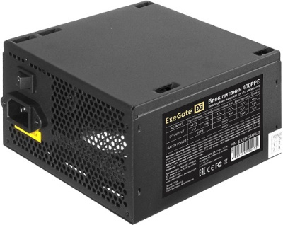 Блок питания ATX Exegate 400PPE 400W, APFC, 120mm fan