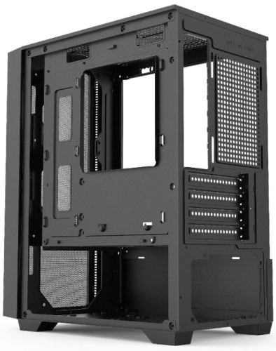 Корпус mATX ACCORD ACC-ZCU1B без БП, боковая панель из закалённого стекла, USB 3.0, USB 3.1