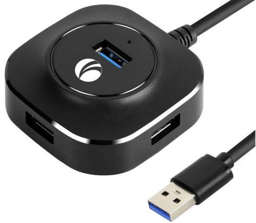 Концентратор VCOM DH307-1M USB 3.0-4*USB 3.0, micro USB 1м