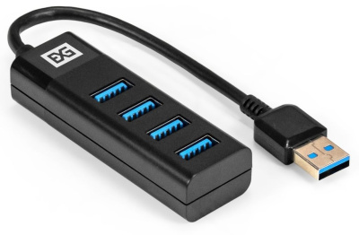 Концентратор Exegate DUB-4TP EX296925RUS 4-в-1 кабель-адаптер USB3.0/4xUSB3.0, Plug Play, черный