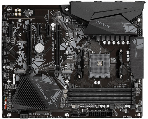Материнская плата ATX GIGABYTE B550 GAMING X V2 (AM4, AMD B550, 4*DDR4(4733), 4*SATA 6G RAID, 2*M.2, 5*PCIE, 7.1CH, Glan, 6*USB 3.2/USB Type-C, DVI-D/