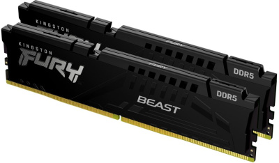 Модуль памяти DDR5 16GB (2*8GB) Kingston FURY KF560C30BBEK2-16 Beast Black EXPO 6000MHz 1RX16 CL30 1.4V 288-pin 16Gbit