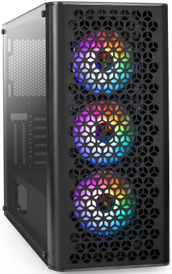 Корпус ATX Exegate EVO-9202-NPX700 EX294973RUS черный, БП 700W, боковая панель из закаленного стекла, USB 3.2, 2*USB 2.0, audio