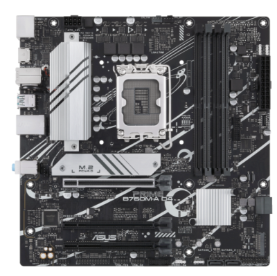 Материнская плата mATX ASUS PRIME B760M-A D4-CSM (LGA1700, B760, 4*DDR4 (5333), 4*SATA 6G RAID, 2*M.2, 3*PCIE, 2.5Glan, HDMI, DP, 2*USB 3.2, 4*USB 2.0