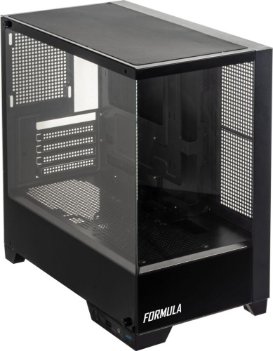 Корпус mATX FORMULA CRISTAL Z1M черный, без БП, USB2.0, USB3.0, audio