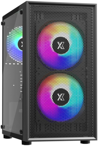 Корпус mATX Xastra A305M 3FRGB без БП, боковая панель из закалённого стекла, USB 3.0, 2*USB 2.0