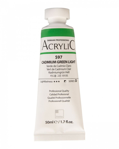Акрил ShinHanart "Professional" туба 50 мл №597 Зеленый кадмий светлый кат.D