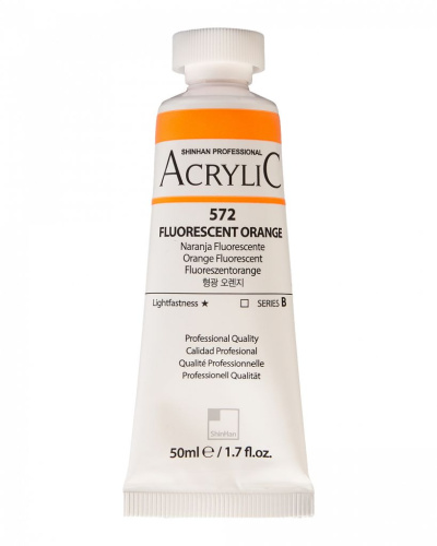 Акрил ShinHanart "Professional" туба 50 мл №572 Оранжевый флуоресцентный кат.B