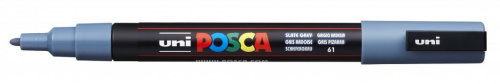Маркер UNI "POSCA" PC-3M, 0,9-1,3 мм, наконечник пулевидный, №61 цвет сине-серый