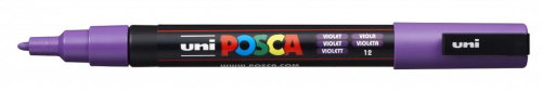 Маркер UNI "POSCA" PC-3M, 0,9-1,3 мм, наконечник пулевидный, №12 цвет фиолетовый