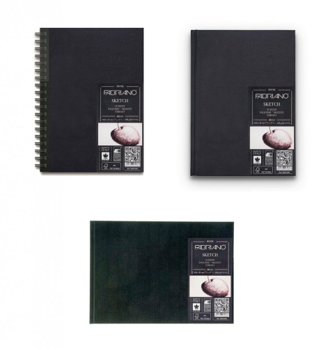 Блокноты для эскизов Fabriano "Sketch" 80 л 110 г твердая обложка