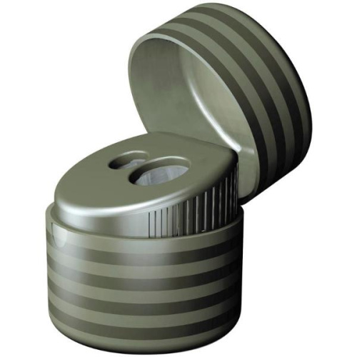 Точилка MILAN пластиковая, 2 отверстия, с контейнером