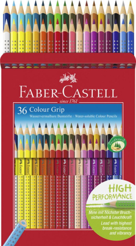 Набор карандашей цветных Faber-castell "Grip 2001" 36 шт в подарочной картонной коробке
