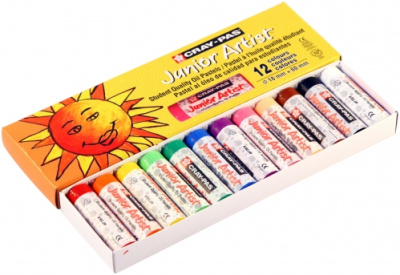 Набор мелков цветных JUNIOR ARTIST 12 толстых цветных мелков CRAY-PAS