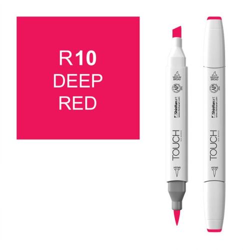 Маркер спиртовой BRUSH Touch Twin цв. R10 глубокий красный