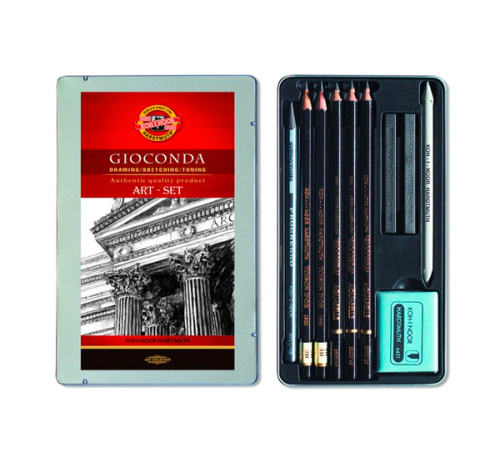 Набор для графики Koh-I-Noor "Gioconda" 10 предметов, в металл коробке
