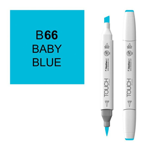 Маркер спиртовой BRUSH Touch Twin цв. B66 голубой