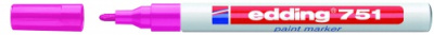 Маркер декоративный лаковый Edding "751" 1-2 мм с круглым наконечником, розовый
