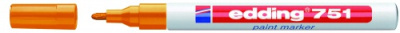 Маркер декоративный лаковый Edding "751" 1-2 мм с круглым наконечником, оранжевый
