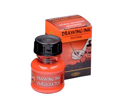 Тушь Koh-i-Noor 20 г на шелачной основе Оранжевый темный