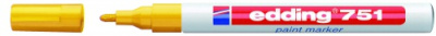 Маркер декоративный лаковый Edding "751" 1-2 мм с круглым наконечником, желтый