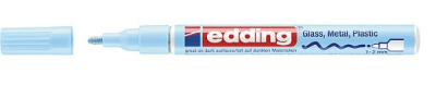 Маркер декоративный лаковый Edding "751" 1-2 мм с круглым наконечником, голубой пастельный