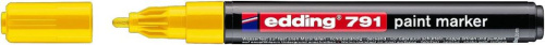 Маркер декоративный Edding "791" с лакирующим эффектом, 1-2 мм с круглым наконечником, желтый