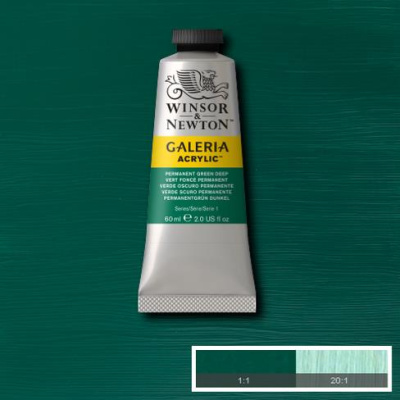 Акрил Winsor&Newton "Galeria" 60 мл Перманентный насыщенно-зеленый