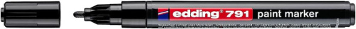 Маркер декоративный Edding "791" с лакирующим эффектом, 1-2 мм с круглым наконечником, черный