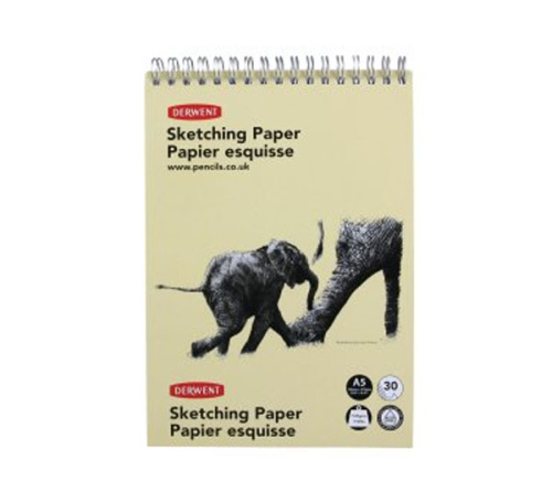 Блокнот для эскизов на спирали Derwent "Sketching Paper" Портрет А5 30 л 165 г