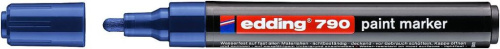 Маркер декоративный Edding "790" с лакирующим эффектом, 2-4 мм с круглым наконечником, синий