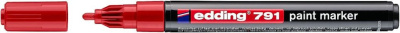 Маркер декоративный Edding "791" с лакирующим эффектом, 1-2 мм с круглым наконечником, красный