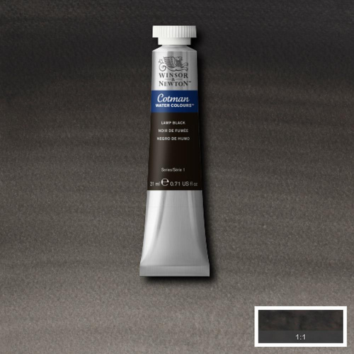 Акварель Winsor&Newton "Cotman" 21 мл Ламповый черный