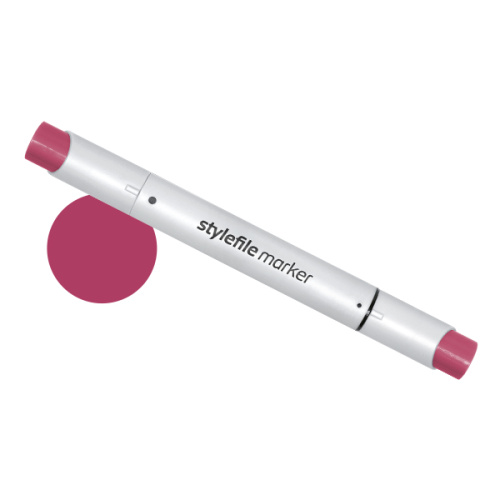 Маркер двухсторонний на спиртовой основе Stylefile Brush №372 красный винный