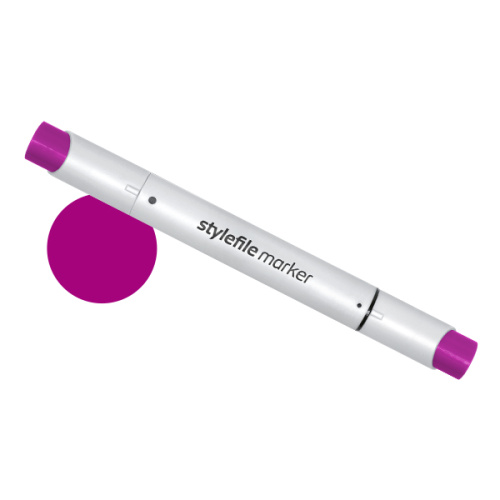 Маркер двухсторонний на спиртовой основе Stylefile Brush №466 фиолетовый глубокий