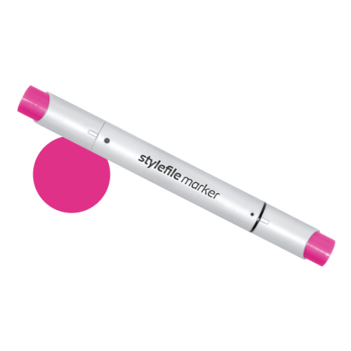 Маркер двухсторонний на спиртовой основе Stylefile Brush №456 розовый яркий