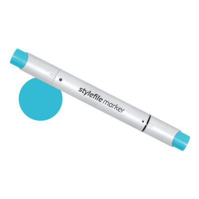 Маркер двухсторонний на спиртовой основе Stylefile Brush №562 синий лед