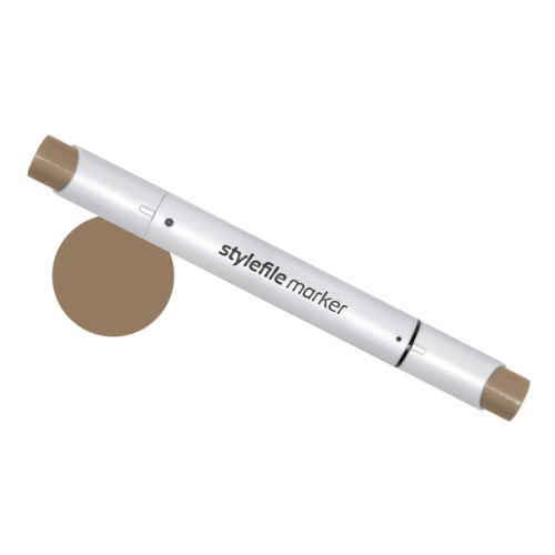 Маркер двухсторонний на спиртовой основе Stylefile Brush №802 бронзовый