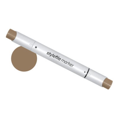 Маркер двухсторонний на спиртовой основе Stylefile Brush №802 бронзовый