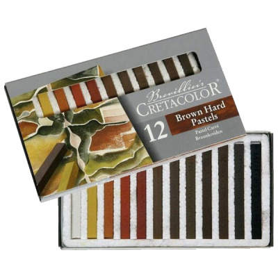 Набор сухой пастели Cretacolor 12 шт коричневые оттенки, в картоне
