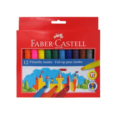 Набор фломастеров Faber-castell "Jumbo" 12 шт в картонной коробке