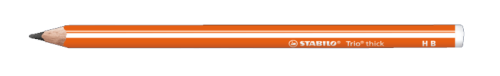 Карандаш чернографитный Stabilo "Trio" HB, корпус оранжевый